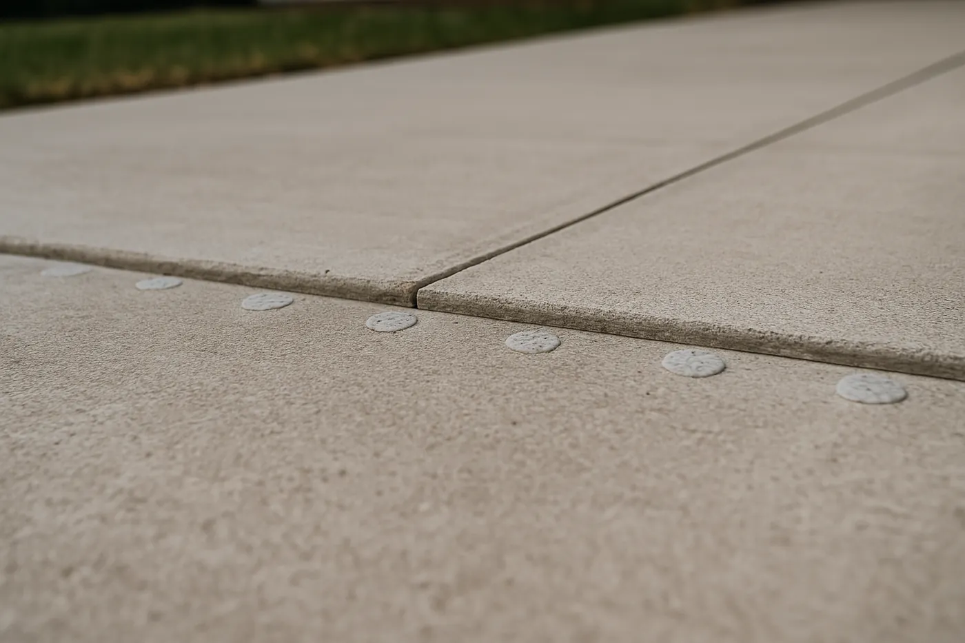 Releveled concrete slab with sealed injection ports in Mulvane